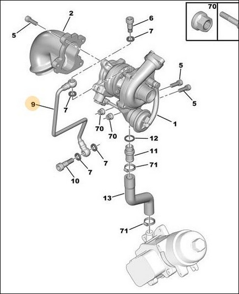 PSA-0379.62 Turbo Yaglama Borusu