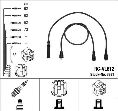 NGK-8891 Atesleme Kablosu Volvo 240 78-83