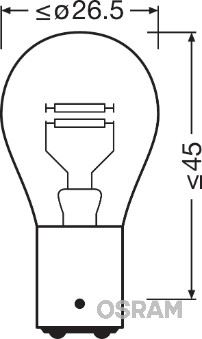 OSRAM 7537 Ampul 24v 1016 Stop 21/5w Çift Duy Şaşi Tirnak