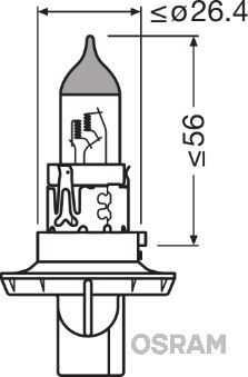 OSRAM 9008 Ampul 12v H13 9008 60/55w Çift Telli Far Ve Sis