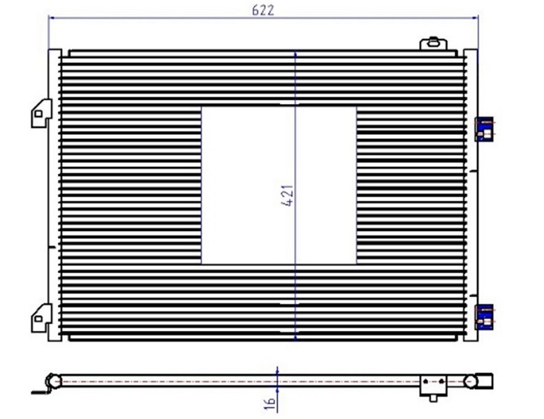 ORIS CRN598016 Klima Kondenseri Clio Symbol 1.5 Dci 04> Mek 658x411x16