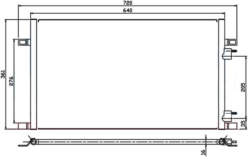 ORIS CRN346016 Klima Kondenseri Lgn I 94 > 640x361x16 Oto.-Mek.