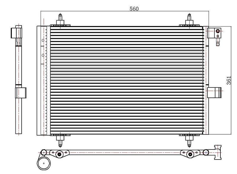 ORIS CPE453016 Klima Kondenseri 406-607-Xsara 99 560x361x16 Oto.-Mek.