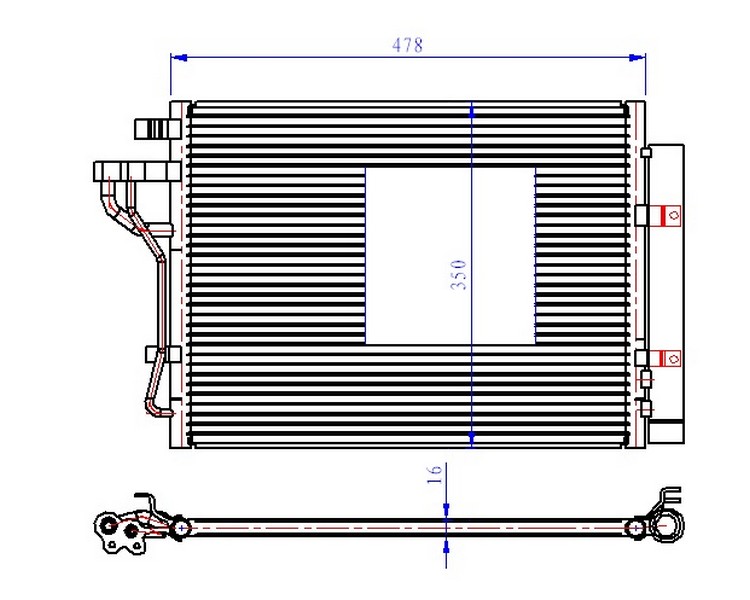 ORIS CKI610016 Klima Kondenseri Kia Picanto 11 > 480x340x16 Oto.-Mek.