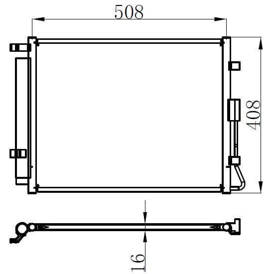 MND HC976062K000 Klima Radyatörü Oem Hanon 495x413,4x16 Soul 16 V