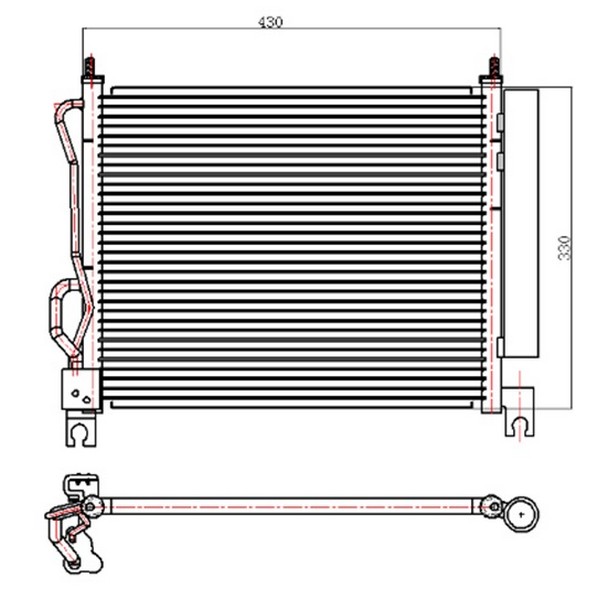 ORIS CKI200017 Klima Kondenseri Kia Picanto 04 > 390x335x17 Oto.-Mek.