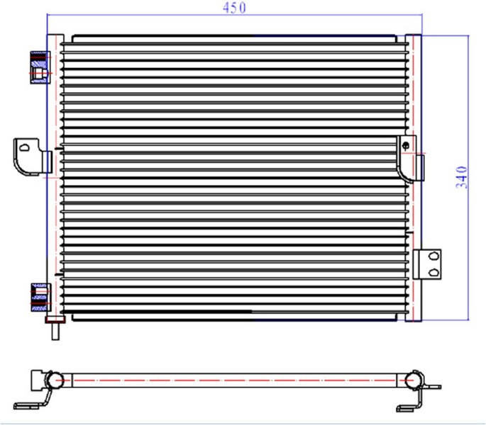 KLR-350610 Klima Radyatoru Kondenser (Hyundai Atos 1.0 97/ 401×345x18 )
