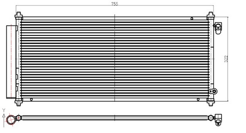 ORIS CHN013016 Klima Radyatörü Kondenser Honda Jazz 1.4l L13a Gd1 Kasa 02-07