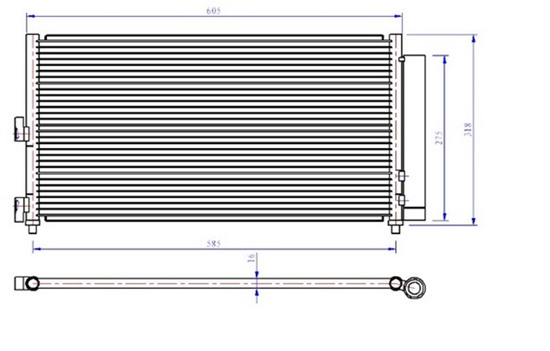 ORIS CFI991016 Klima Radyatörü Kondenser Fiat Doblo 01>Idea 04>Punto 03> Lancia Ypsilon 06>11 1.2 1.3jtd 1.4 1.9jtd