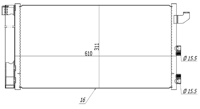 ORIS CFI771016 Klima Kondenseri Fiat Panda 1.1i-1.2i 03 > Oto.-Mek.
