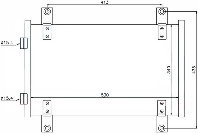 ORIS-CFI654016 Klima Radyatoru (Kondanser) Ducato 02> (530x340x16) (Oto. Mek.)