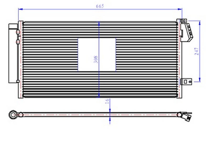 ORIS CFI048016 Klima Radyatörü Fiat Doblo 10 > Combo 12 > 1.3 Dmtj-1.6 Dmtj-2.0 Dmtj 669x293x16