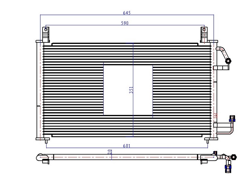 ORIS CCH823020 Klima Kondenseri Chevrolet Nexia 670x360x20 Oto.-Mek.