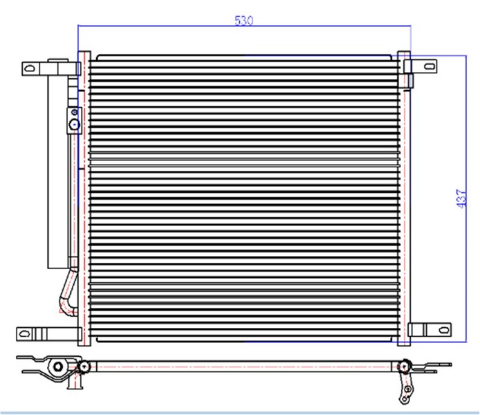 ORIS CCH657018 Klima Kondenseri Chevrolet Aveo 1.2i-1.4i 05 > 528x425x18 Oto.-Mek.