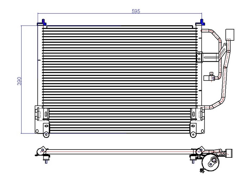 ORIS CCH635016 Klima Kondenseri Chevrolet Lanos 97 > 580x368x16 Oto.-Mek.