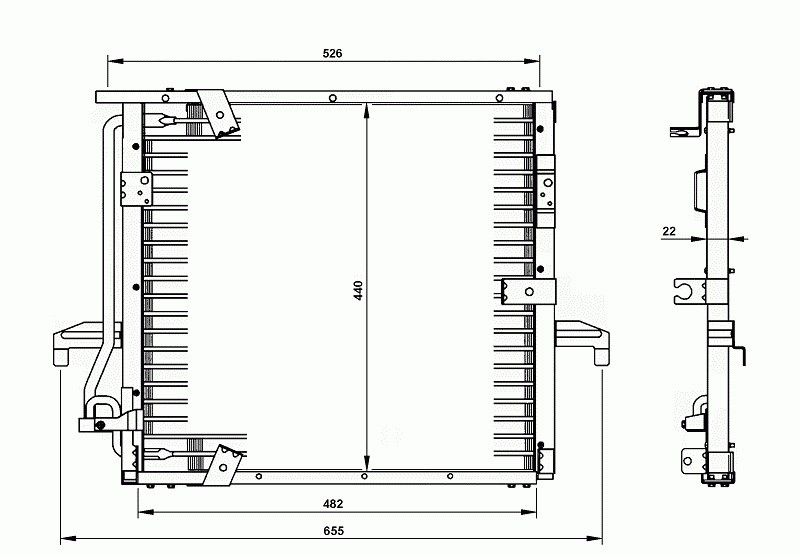ORIS CBM165020 Klima Kondenseri Bmw 3serisi E36 90 > 483x468x20 Oto.-Mek.