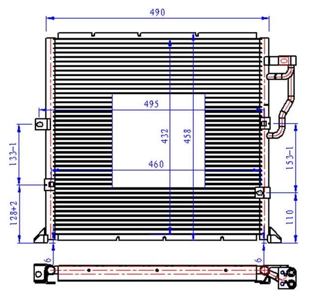 ORIS CBM105016 Klima Kondenseri Bmw E36 316i-318i-320i 90 > 490x426x16 Oto.-Mek.
