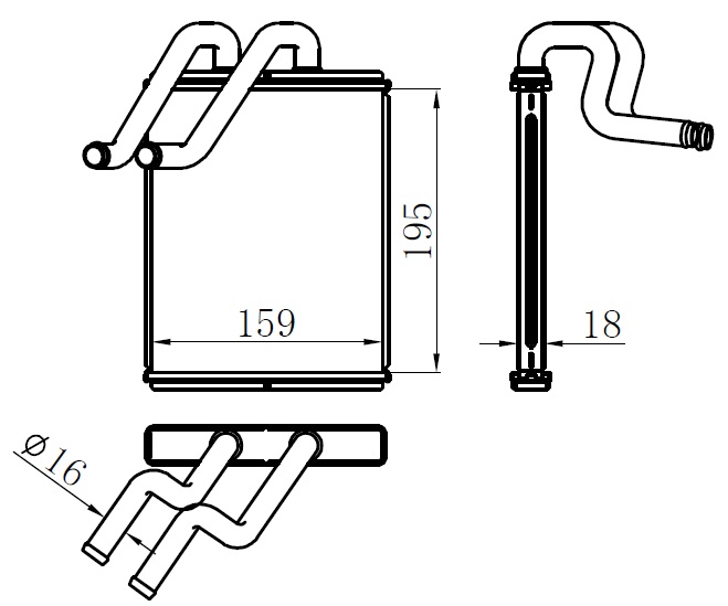 MGA-81286 Kalorifer Radyatoru Brazing Kia Sorento 2.5 2003-