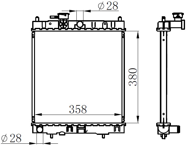 KLR-347990 Motor Su Radyatoru Nissan Micra K11 Kasa 1992-2000 Manuel