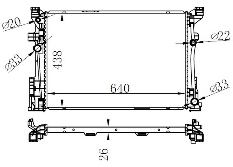 ORIS BME156026 Motor Su Radyatoru Mercedes W176 W246 C117 X117 X156