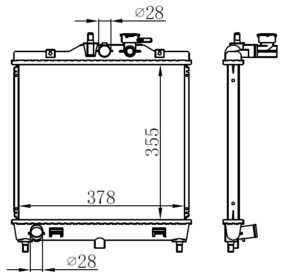 ORIS BKI005016 Radyatör Brazing Kia Picanto 1.0-1.1 04 > 410x378x16