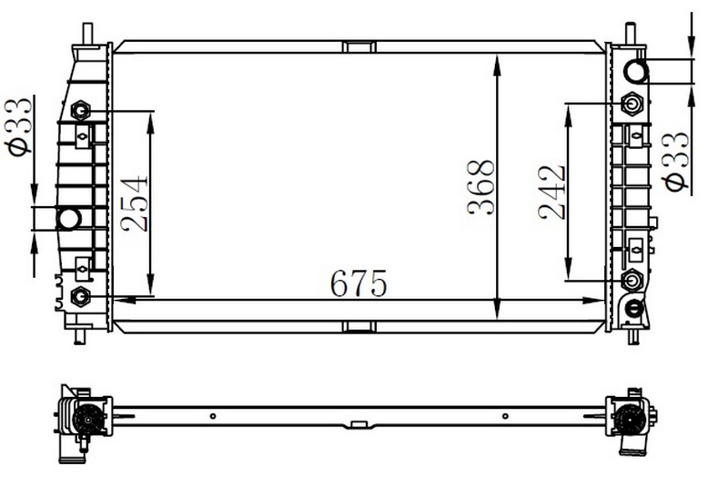16-1221B Su Radyatoru Brazing Jeep Cherokee (Xj) 4.0i 1991-2001 A-T