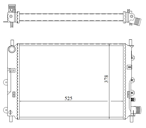 KLR-0211182AL Su Radyatoru  2 Sira Pet / Pl ( Ford   Escort Clx )