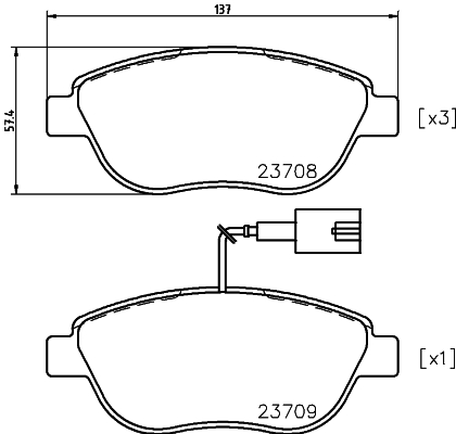 FIA-77365379E Fren Balatasi On (Fiat Doblo Bravo Linea Punto Stilo)