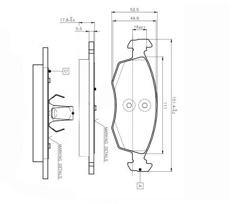 FIA-55170904E Orijinal Fiat Fren Balatasi On ( Fiat Doblo Albea Palio 01-)