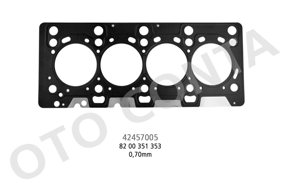 OTOCONTA 42457005 Silindir Kapak Contasi Clio Ii-Iii-Iv Megane Ii-Iii Kangoo 04> Fluence 09>Duster 10>Qashqai 06>13 Micra Iii 05> Suzuki Jimny 03> 1.5 Dci 8200360571 0.70mm Kalin