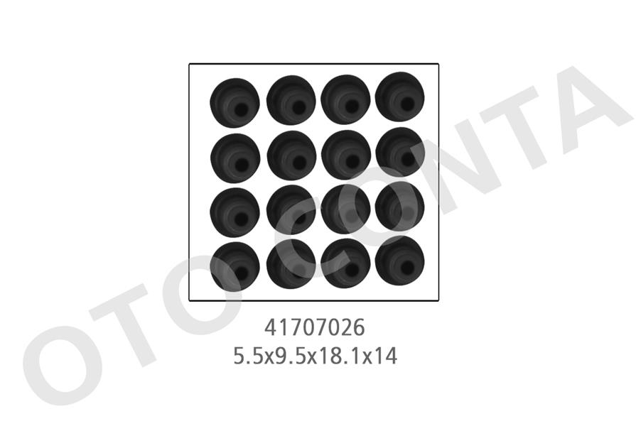 OTOCONTA 41707026 Supap Lastiği Ford-Peugeot-Citroen-Volvo-Fiat 04> 1.6 Tdci Takim