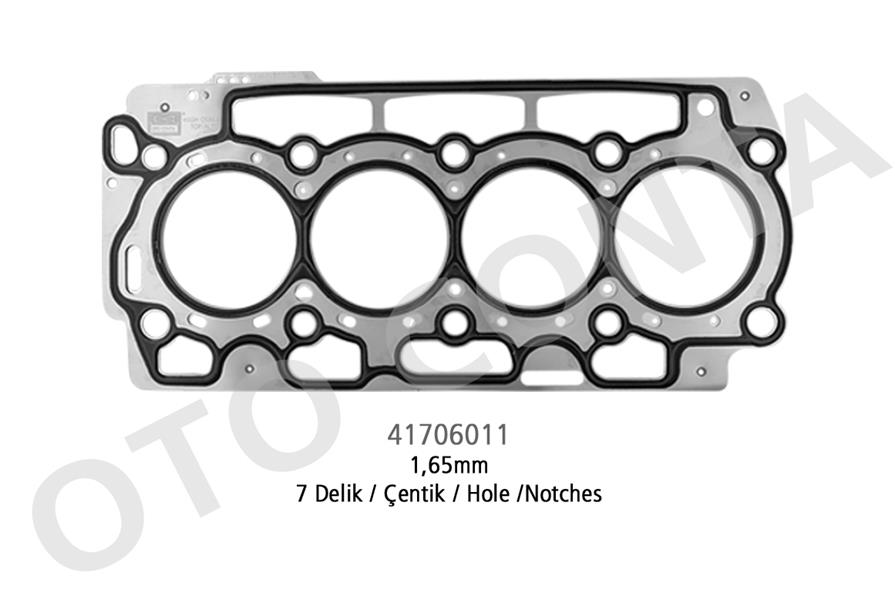OTOCONTA 41706011 Skc Çelik Mls 1.65mm 7 Delik P206-Bipper-Nemo-Fiesta 1.4 Hdi 8hs-8ht-8hx-Dv4td