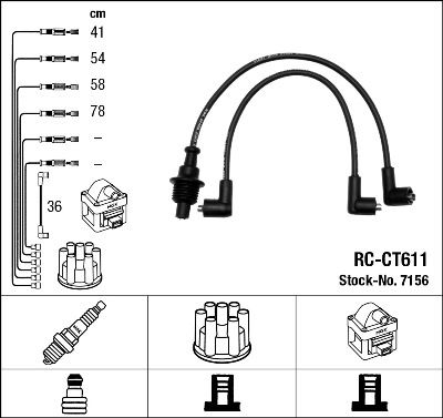 NGK-7156 Atesleme Kablosu Citroen 15 87-92