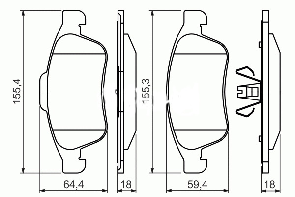 410A12582R Fren Balatasi On Megane Iii 09> Scenic Iii 09>Fluence 10>Duster 10> Lodgy 12> Captur I 13>1.5 Dci 1.