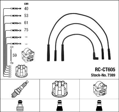 NGK-7389 Atesleme Kablosu Citroen Bx 19 Gti 86-93