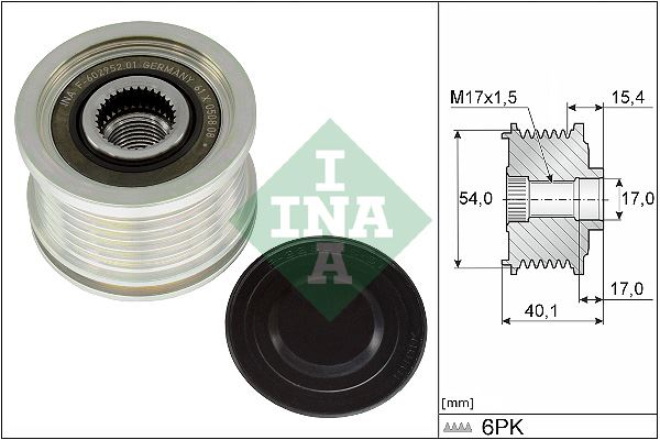 INA-535031710 Alternator Kasnagi Opel Crosland Grandland Combo E Citroen C-Elysee 1.2 Vti 12 C4 C5 1.2 - 1.5 Hdi Peugeot  2008-3008-301