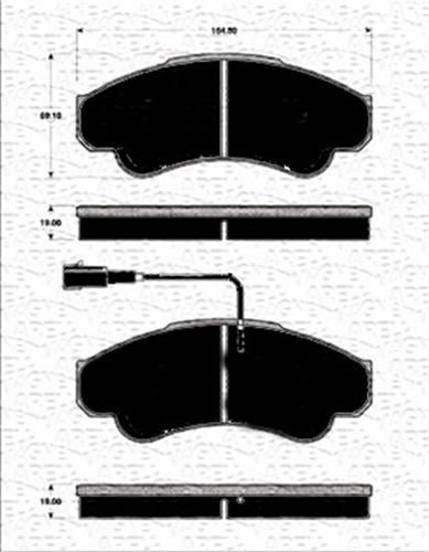 MARELLI 323700005500 Ön Fren Balatasi Fişli Boxer 02/06 Jumper 02/06 Ducato 02/06 B.Y Tip 1800 Kg