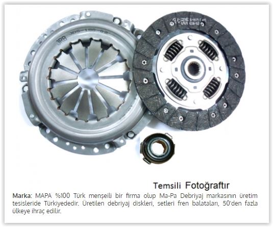 MAPA 000185209 Debriyaj Seti Rulmansiz (Mazda) 323  1.3  ####