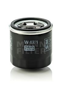 MANN W67.1 Yağ Filtresi Renault Megane Iii 09> Megane Iv 16> Dacia Duster 15> 1.6sce H4m Captur Ii 22> 1.6e-Te Ch