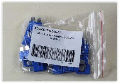 MAKO 74160623 Sigorta 15 A Sahin - Dogan - Kartal