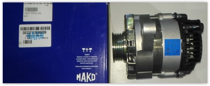 MAKO 63321156 Alternatör Aa125r 14v 65a Mk2b D Klimali Dk Slx Hidrolik Direksiyon