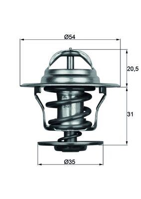 MAHLE TX15.87D Termostat A3-A4-A6-Bora-Caddy Ii-Golf-Jetta Ii-Passat-Polo-T4-T5-Octavia-Cordoba-Ibiza-Fabia-Felica