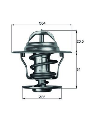 MAHLE TX13.87D Termostat Lgn-Astra-Golf-Jetta-Passat-Cordoba-Ibiza-Toledo-Caddy 87c