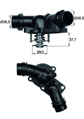 MAHLE TM1397 Termostat 97 C Bmw M52 M54 E36 E38 E39 E46 E60 E65 E83 E53 E85