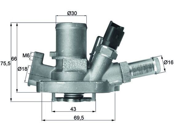 MAHLE TI151.80 Termostat Musurlu 80 C Alfa Romeo Giulietta 10> Mito 11> Fiat Egea 16> 500x 14> 500l 12> Jeep Renegade 14> Compass 17> Lancia Delta Iii 07>14 1.4 1.4tbı