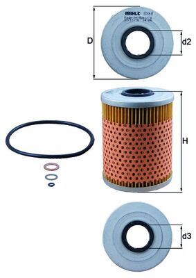 MAHLE OX68D Yag Filtresi Bmw M50 E34 E36