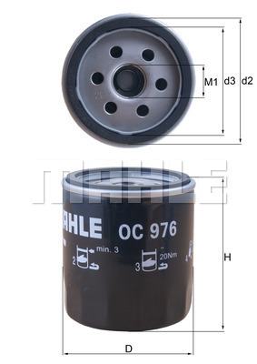 MAHLE OC310 OC976 Yağ Filtresi Astra L-Corsa F-Combo E-Crossland-106-206-207-208-2008-301-306-307-308-3008-406-407-508 -5008-Partner-Expert-Berlingo-Jumpy-C3-C4-C5-Boxer-Jumper-Ducato-Ds3-4 1.2 Puretech 1.9-2.0-2.2 Hdi
