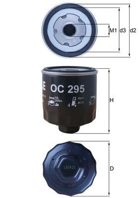 MAHLE OC295 Yağ Filtresi Bora-Caddy Ii-Iii-Golf Iii-Iv-V-Plus-Polo-A2-Altea-Cordoba-Ibiza-Fabia-Octavia 1.4-1.6