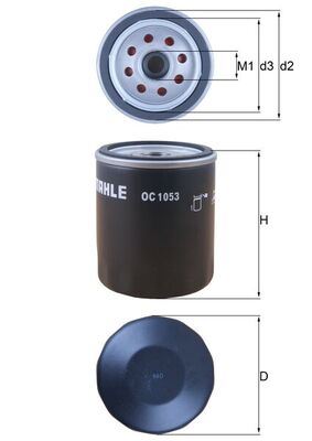 MAHLE OC1053 X Yağ Filtresi Vw Transporter T5-Multivan V 2.0 09 >
