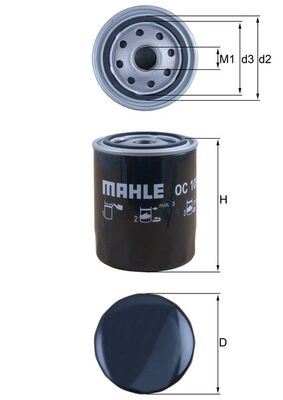 MAHLE OC105 Yağ Filtresi T4 Aaf-Acu-Aen-Aeu 90-03 - Lt28-35 - Lt40-55 82-96 - Volvo 740-940-960